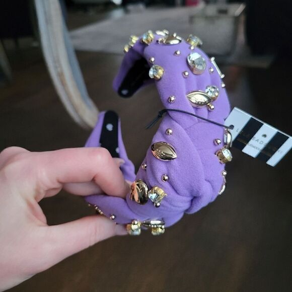 NEW Lele Sadoughi Football Rhinestone Knot Headband superball - Picture 9 of 10